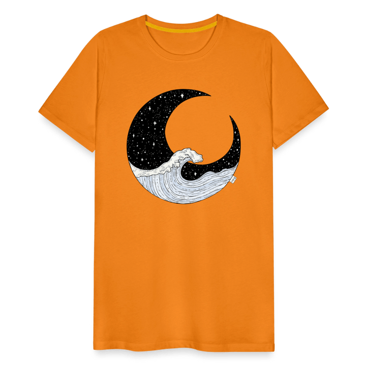 Nattehav - Eksklusiv Herre T-shirt - Herre premium T-shirt - orange - Dajlig.dk