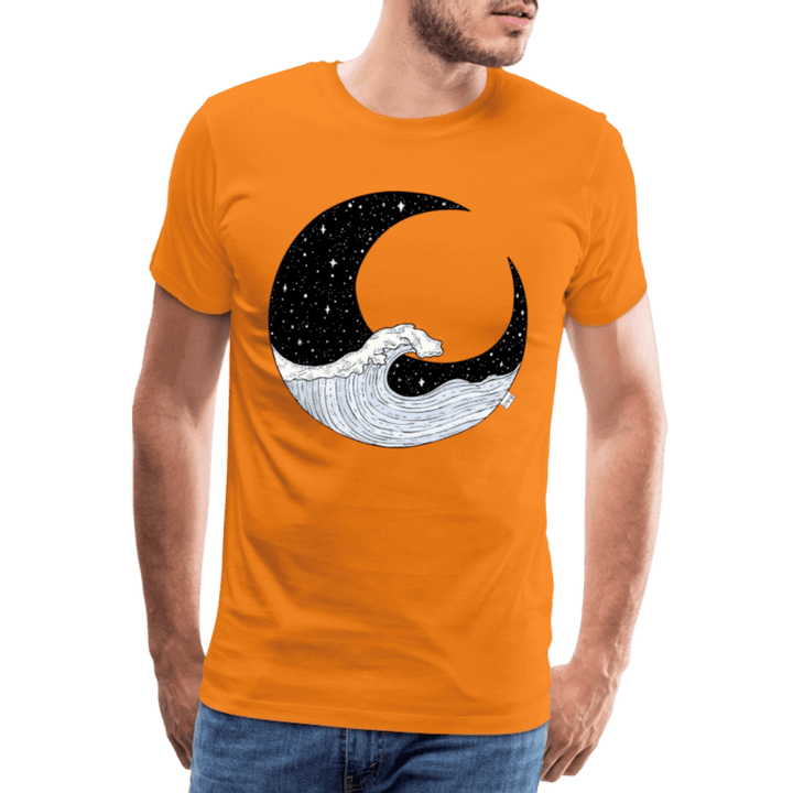 Nattehav - Eksklusiv Herre T-shirt - Herre premium T-shirt - orange - Dajlig.dk