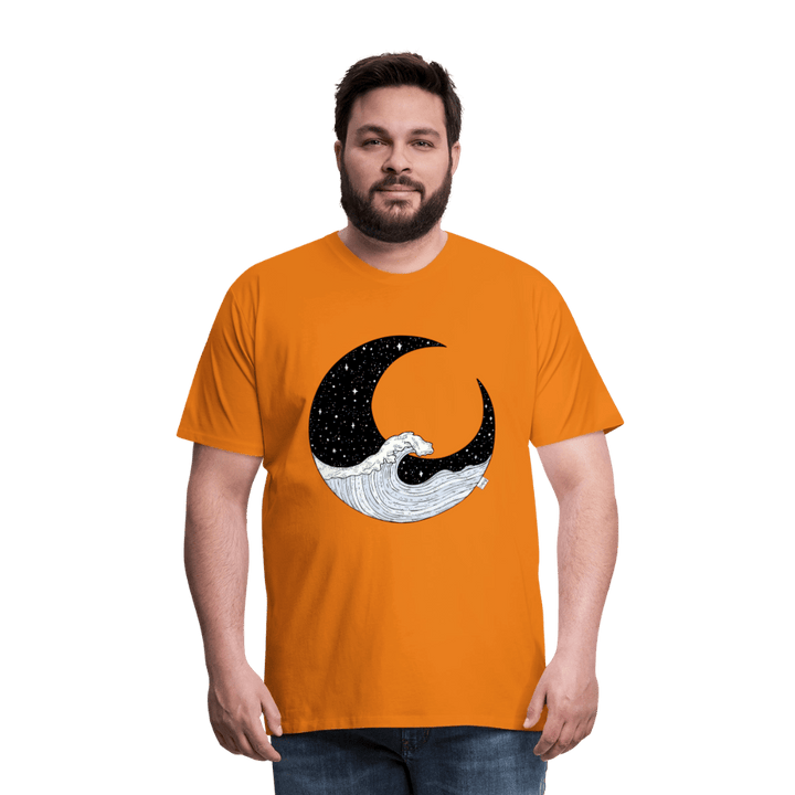 Nattehav - Eksklusiv Herre T-shirt - Herre premium T-shirt - orange - Dajlig.dk