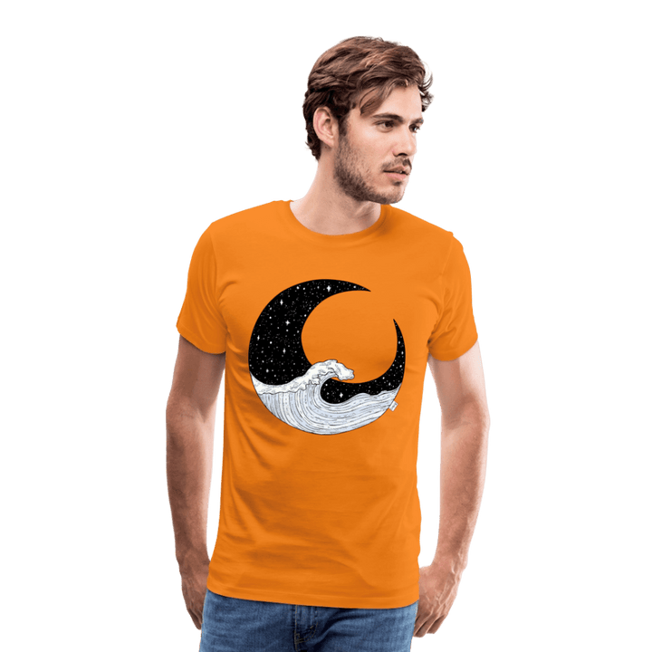 Nattehav - Eksklusiv Herre T-shirt - Herre premium T-shirt - orange - Dajlig.dk