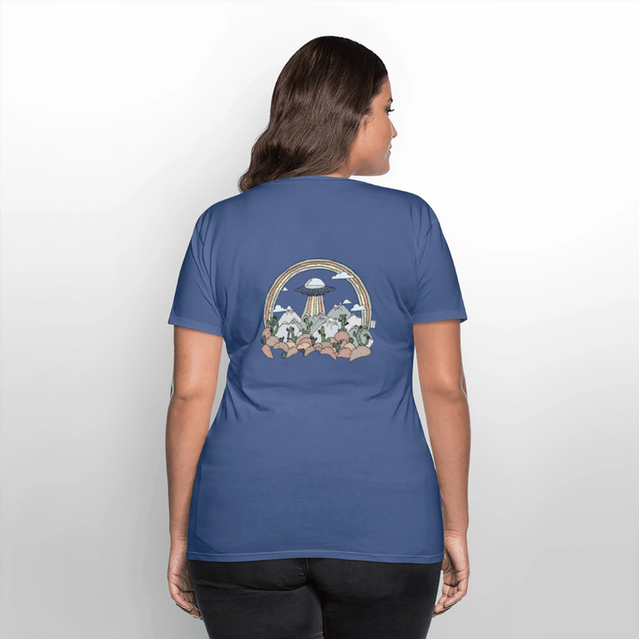 Ørken UFO - Eksklusiv Dame T-shirt - Dame premium T-shirt - dueblå - Dajlig