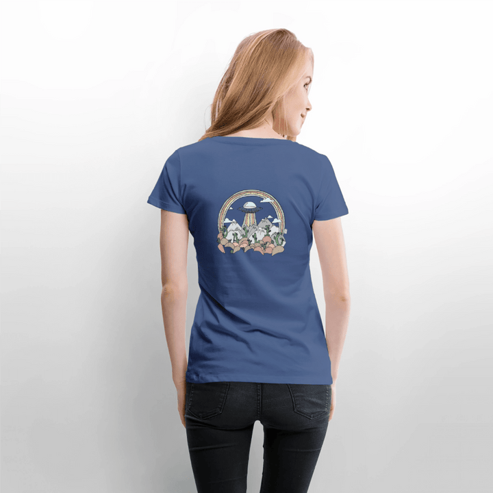 Ørken UFO - Eksklusiv Dame T-shirt - Dame premium T-shirt - dueblå - Dajlig
