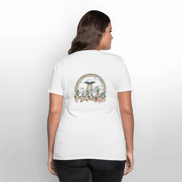 Ørken UFO - Eksklusiv Dame T-shirt - Dame premium T-shirt - hvid - Dajlig