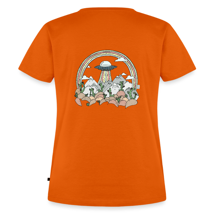 Ørken UFO - Eksklusiv Dame T-shirt - Dame premium T-shirt - orange - Dajlig