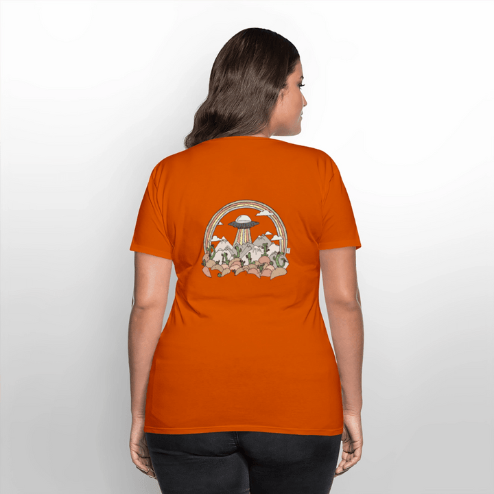 Ørken UFO - Eksklusiv Dame T-shirt - Dame premium T-shirt - orange - Dajlig