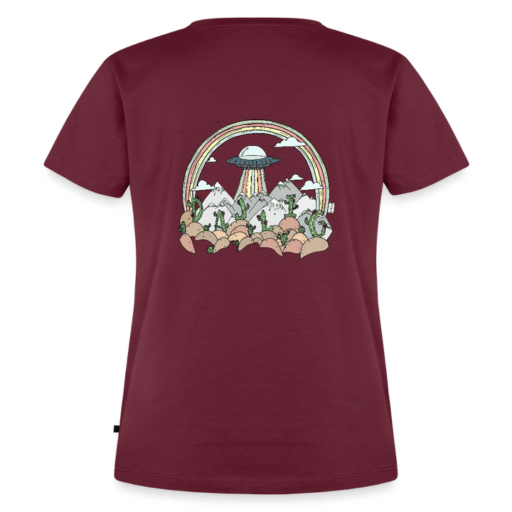 Ørken UFO - Eksklusiv Dame T-shirt - Dame premium T-shirt - vinrød - Dajlig