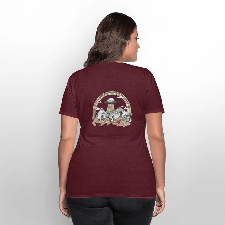 Ørken UFO - Eksklusiv Dame T-shirt - Dame premium T-shirt - vinrød - Dajlig