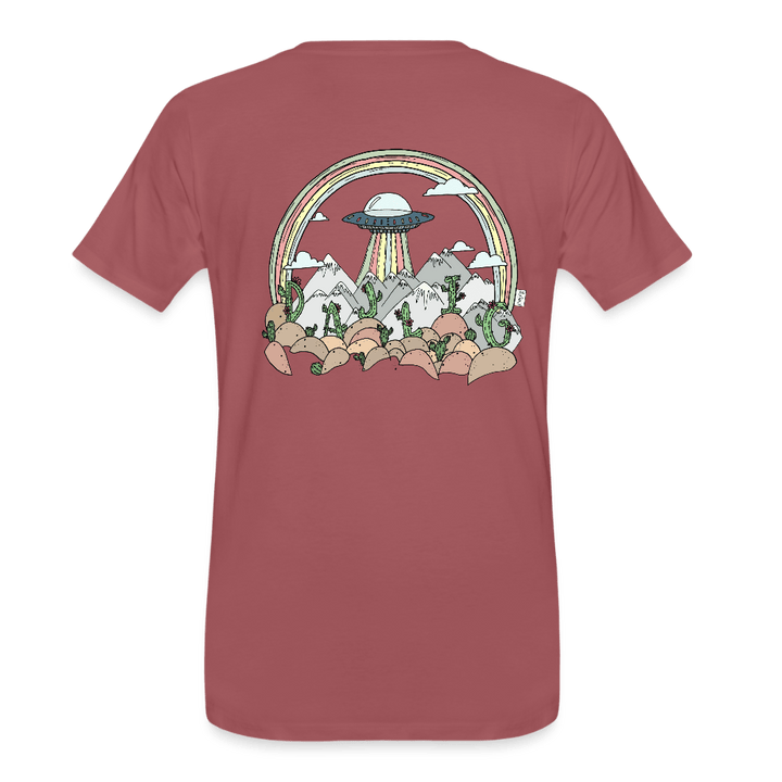 Ørken UFO - Eksklusiv Herre T-shirt - Herre premium T-shirt - forvasket bordeaux - Dajlig