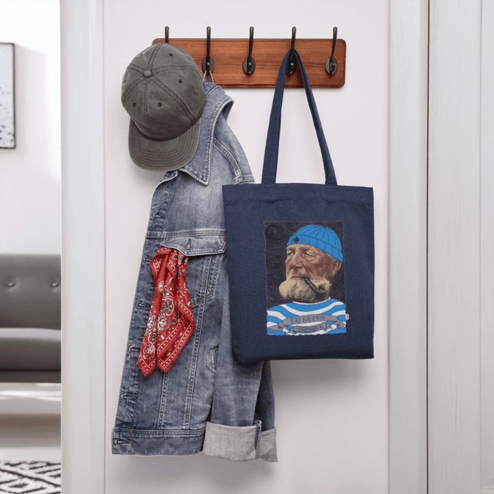 Poul Sømand - Kraftig mulepose i genbrugsstof - Stanley/Stella heavyweight recycled mulepose - melange blue - Dajlig