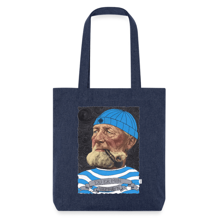 Poul Sømand - Kraftig mulepose i genbrugsstof - Stanley/Stella heavyweight recycled mulepose - melange blue - Dajlig