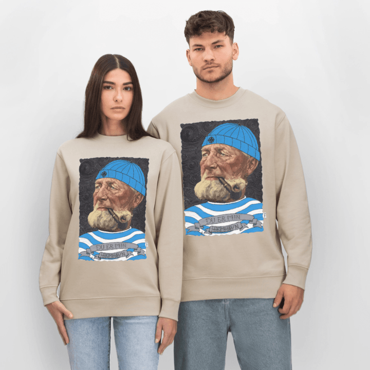 Poul Sømand - Kraftig Unisex Sweatshirt - Stanley/Stella økologisk unisex - sweatshirt CHANGER - beige - Dajlig