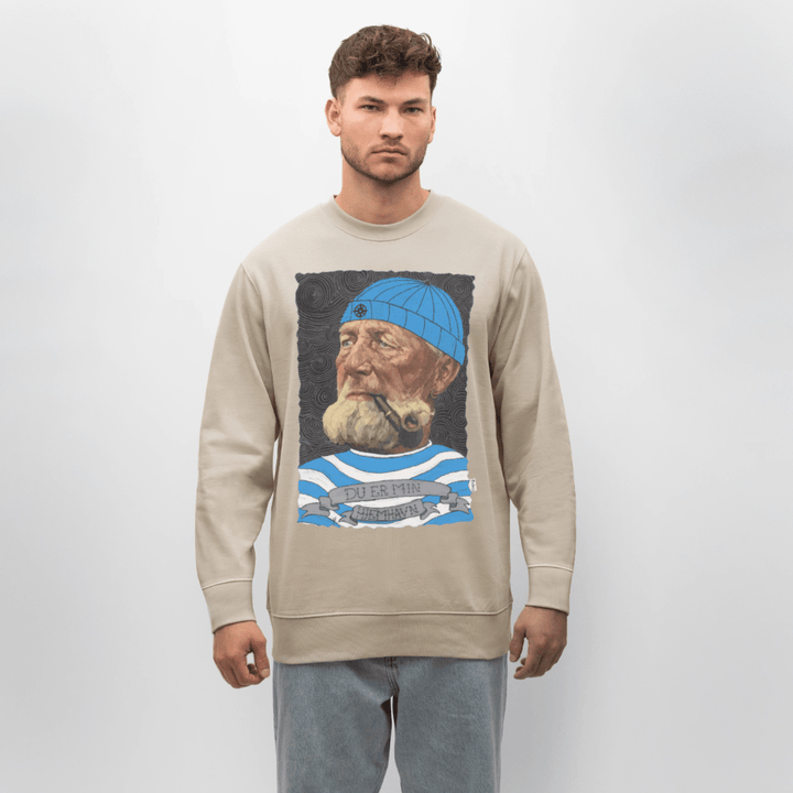 Poul Sømand - Kraftig Unisex Sweatshirt - Stanley/Stella økologisk unisex - sweatshirt CHANGER - beige - Dajlig