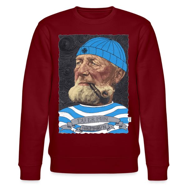 Poul Sømand - Kraftig Unisex Sweatshirt - Stanley/Stella økologisk unisex - sweatshirt CHANGER - burgunder - rød - Dajlig