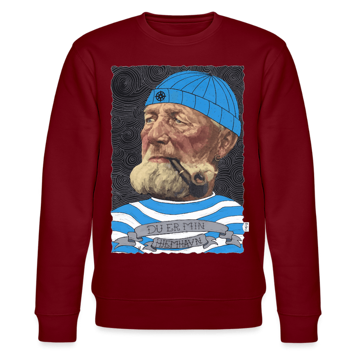 Poul Sømand - Kraftig Unisex Sweatshirt - Stanley/Stella økologisk unisex - sweatshirt CHANGER - burgunder - rød - Dajlig