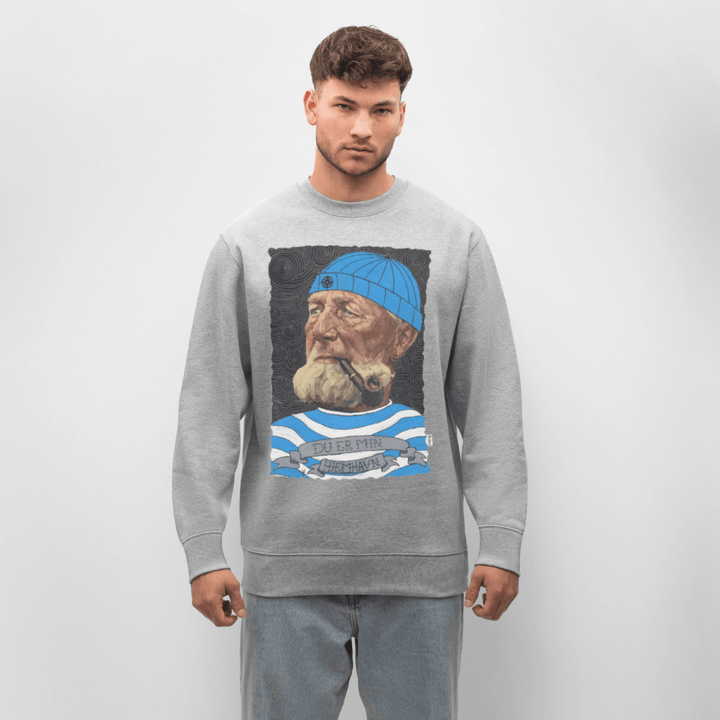 Poul Sømand - Kraftig Unisex Sweatshirt - Stanley/Stella økologisk unisex - sweatshirt CHANGER - grå meleret - Dajlig