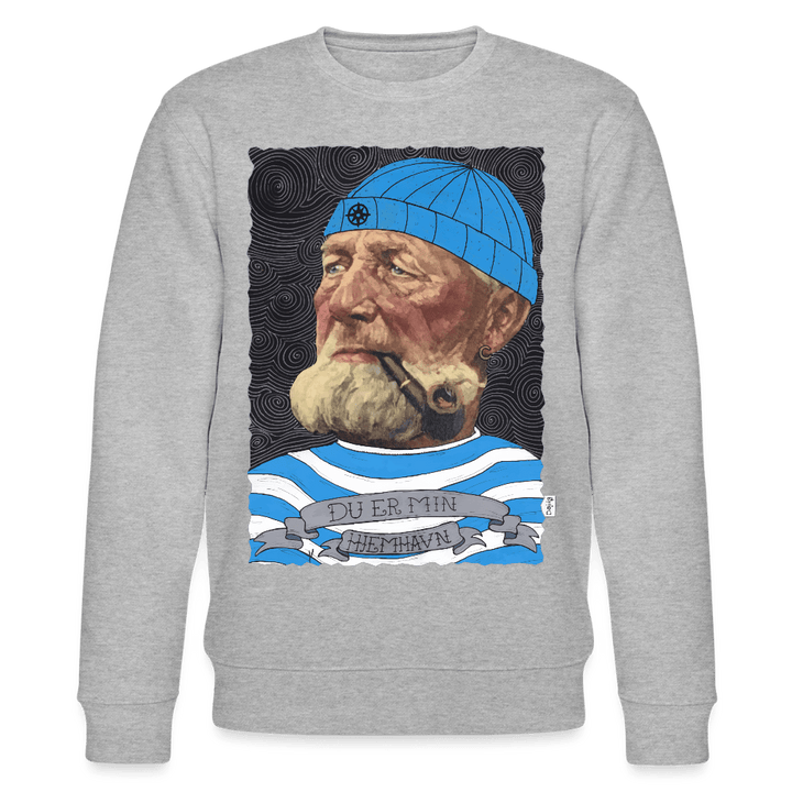Poul Sømand - Kraftig Unisex Sweatshirt - Stanley/Stella økologisk unisex - sweatshirt CHANGER - grå meleret - Dajlig