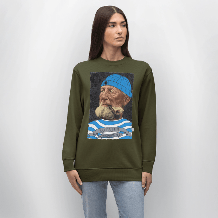 Poul Sømand - Kraftig Unisex Sweatshirt - Stanley/Stella økologisk unisex - sweatshirt CHANGER - khaki - Dajlig