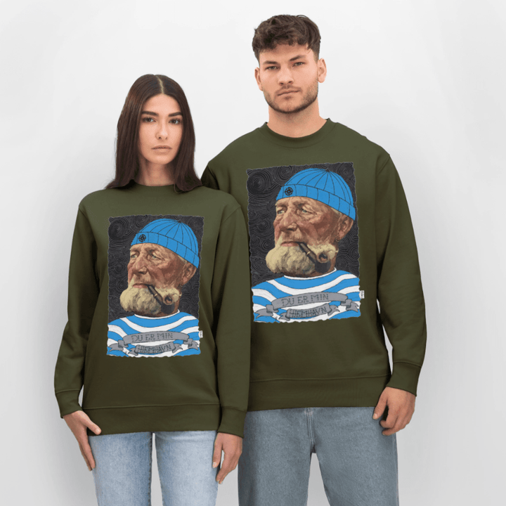Poul Sømand - Kraftig Unisex Sweatshirt - Stanley/Stella økologisk unisex - sweatshirt CHANGER - khaki - Dajlig