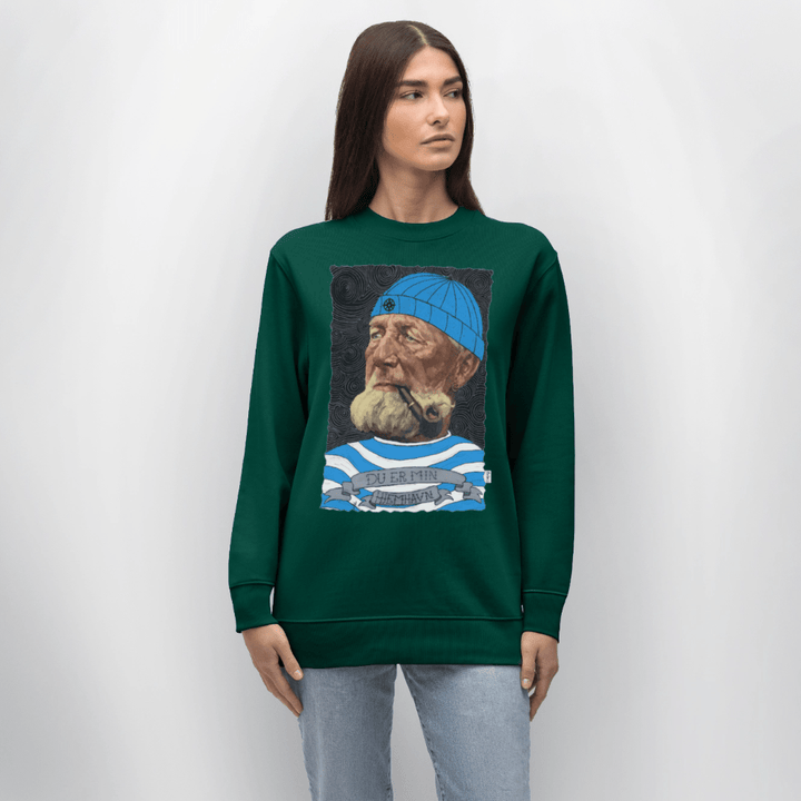 Poul Sømand - Kraftig Unisex Sweatshirt - Stanley/Stella økologisk unisex - sweatshirt CHANGER - skovgrøn - Dajlig