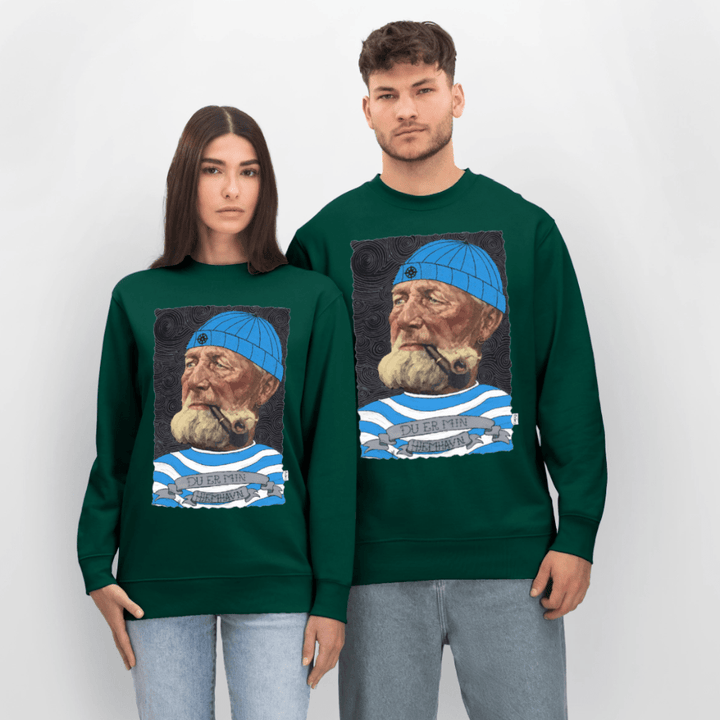 Poul Sømand - Kraftig Unisex Sweatshirt - Stanley/Stella økologisk unisex - sweatshirt CHANGER - skovgrøn - Dajlig