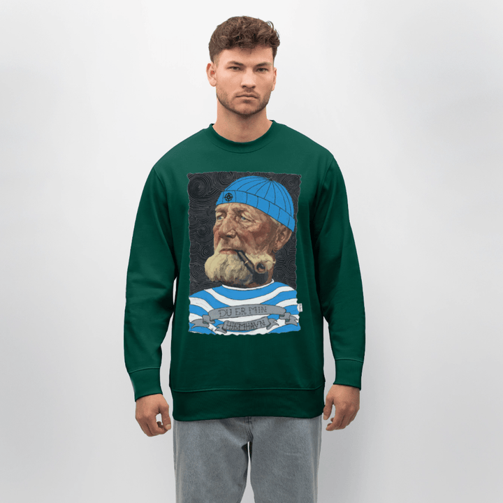 Poul Sømand - Kraftig Unisex Sweatshirt - Stanley/Stella økologisk unisex - sweatshirt CHANGER - skovgrøn - Dajlig