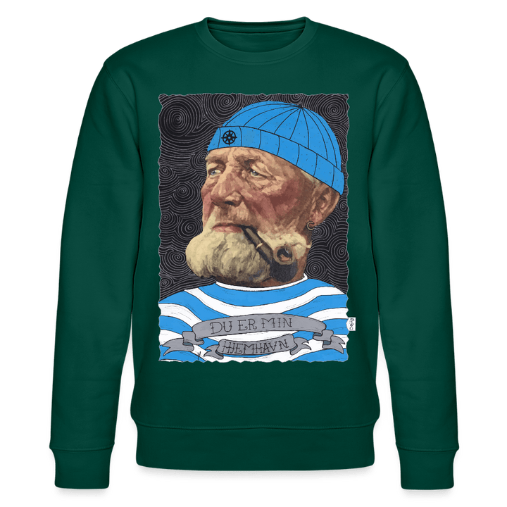 Poul Sømand - Kraftig Unisex Sweatshirt - Stanley/Stella økologisk unisex - sweatshirt CHANGER - skovgrøn - Dajlig