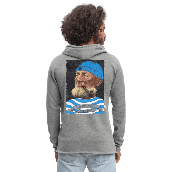 Poul Sømand - Let Unisex Hættetrøje - Let sweatshirt med hætte, unisex - grå meleret - Dajlig