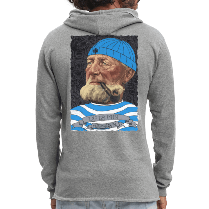 Poul Sømand - Let Unisex Hættetrøje - Let sweatshirt med hætte, unisex - grå meleret - Dajlig