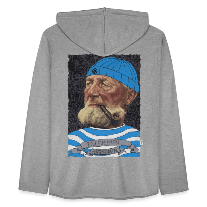 Poul Sømand - Let Unisex Hættetrøje - Let sweatshirt med hætte, unisex - grå meleret - Dajlig