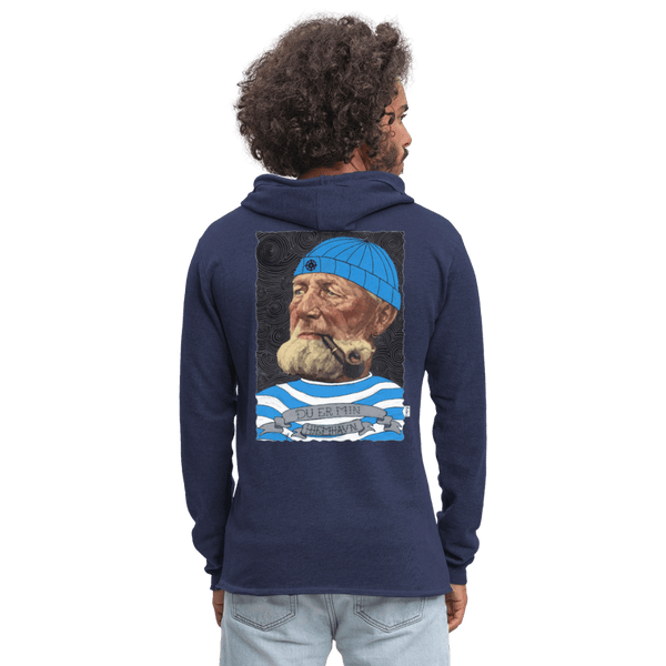 Poul Sømand - Let Unisex Hættetrøje - Let sweatshirt med hætte, unisex - marineblå meleret - Dajlig