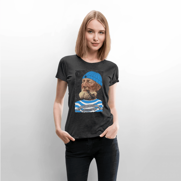Poul Sømand - Premium Dame T-shirt - Dame premium T-shirt - antracit meleret - Dajlig