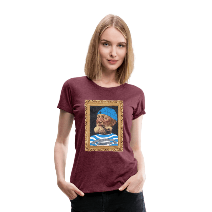Poul Sømand - Premium Dame T-shirt - Dame premium T-shirt - bordeaux meleret - Dajlig