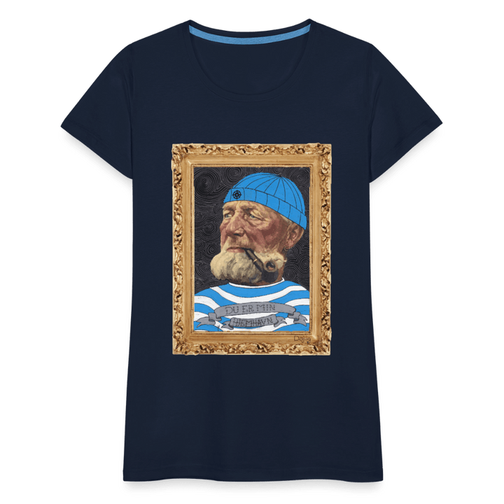 Poul Sømand - Premium Dame T-shirt - Dame premium T-shirt - marineblå - Dajlig.dk