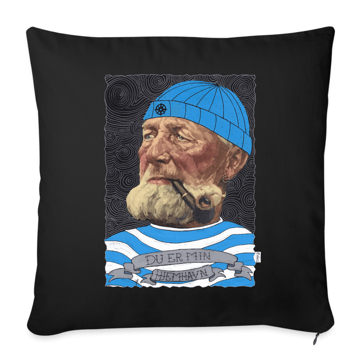 Poul Sømand - Sofapude betræk - Pudebetræk 45 x 45 cm - sort - Dajlig