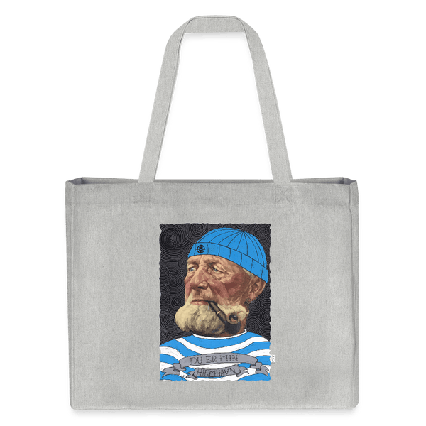 Poul Sømand - Stor kraftig mulepose i genbrugsstof - Stanley/Stella recycled shopping bag - grå meleret - Dajlig