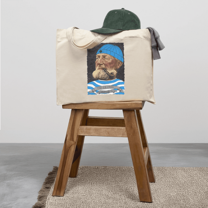 Poul Sømand - Stor kraftig mulepose i genbrugsstof - Stanley/Stella recycled shopping bag - råhvid - Dajlig