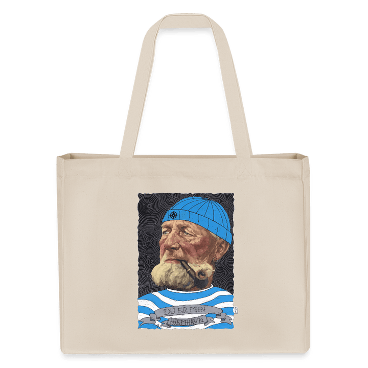Poul Sømand - Stor kraftig mulepose i genbrugsstof - Stanley/Stella recycled shopping bag - råhvid - Dajlig