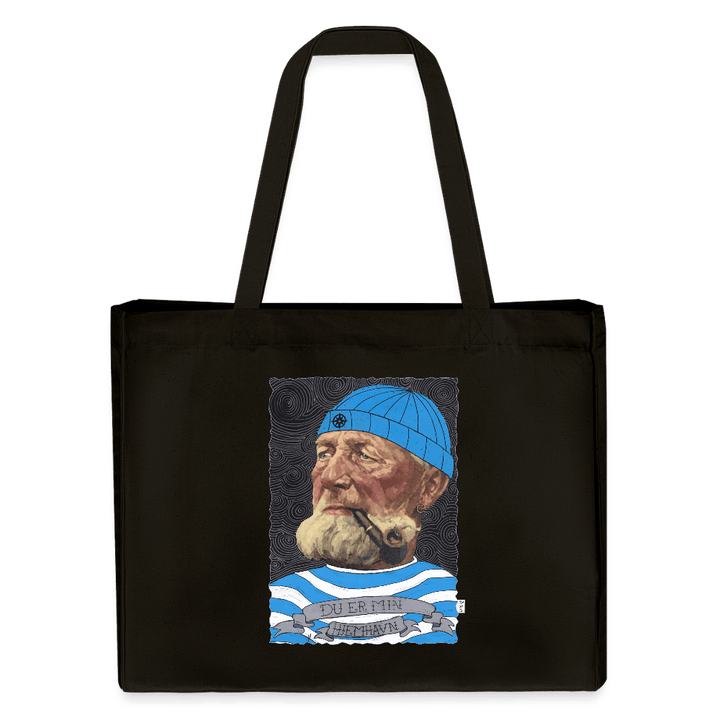 Poul Sømand - Stor kraftig mulepose i genbrugsstof - Stanley/Stella recycled shopping bag - sort - Dajlig