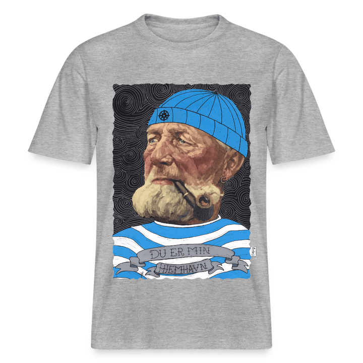 Poul Sømand - Unisex T-shirt - Stanley/Stella Relaxed Fit økologisk unisex - T-shirt Sparker - grå meleret - Dajlig