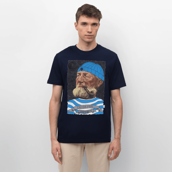 Poul Sømand - Unisex T-shirt - Stanley/Stella Relaxed Fit økologisk unisex - T-shirt Sparker - navy - Dajlig