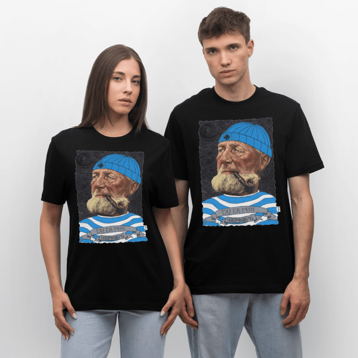 Poul Sømand - Unisex T-shirt - Stanley/Stella Relaxed Fit økologisk unisex - T-shirt Sparker - sort - Dajlig