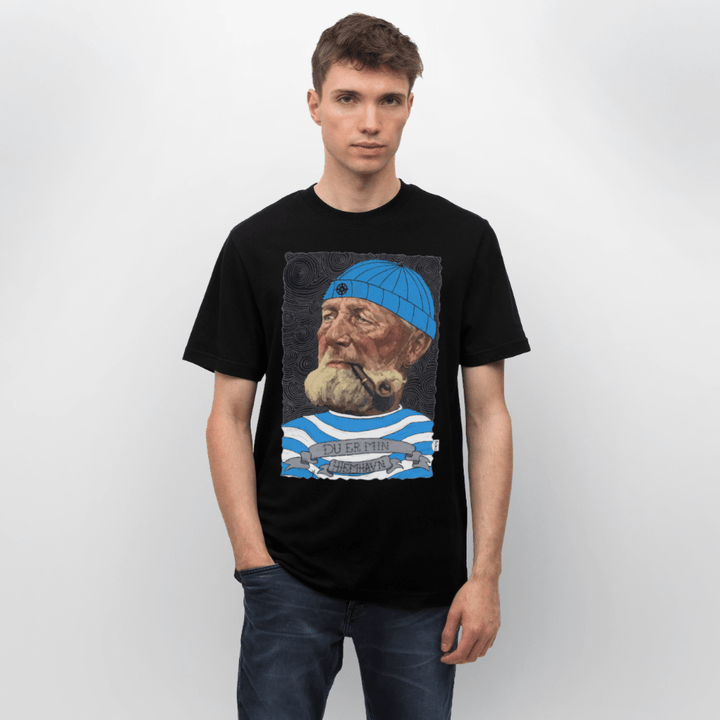 Poul Sømand - Unisex T-shirt - Stanley/Stella Relaxed Fit økologisk unisex - T-shirt Sparker - sort - Dajlig