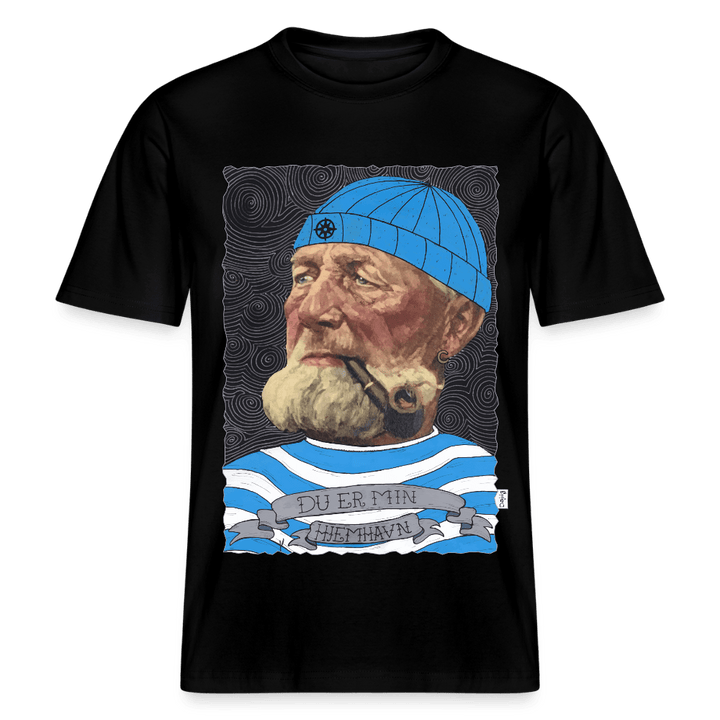 Poul Sømand - Unisex T-shirt - Stanley/Stella Relaxed Fit økologisk unisex - T-shirt Sparker - sort - Dajlig