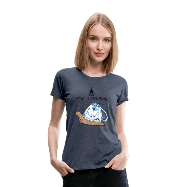 Royal Copensnail - Eksklusiv Dame T-shirt - Dame premium T-shirt - blåmeleret - Dajlig