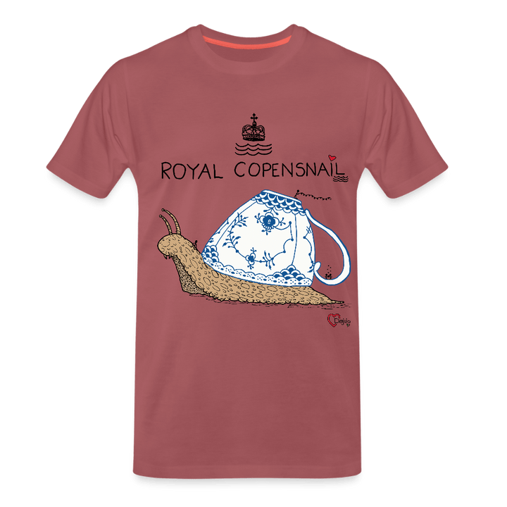Royal Copensnail - Eksklusiv Herre T-shirt - Herre premium T-shirt - forvasket bordeaux - Dajlig