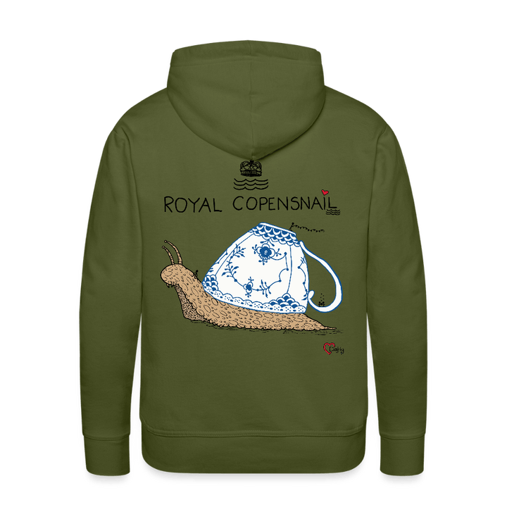 Royal Copensnail - Herre Hættetrøje - Herre Premium hættetrøje - olivengrøn - Dajlig