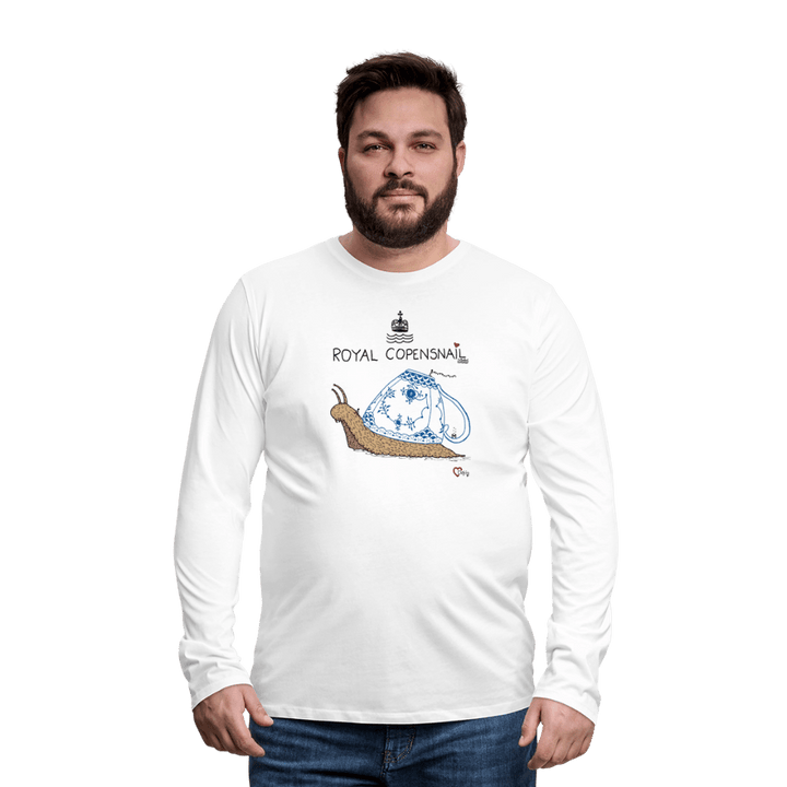 Royal Copensnail - Herre Langærmet Trøje - Premium langærmet Herre - T-shirt - hvid - Dajlig