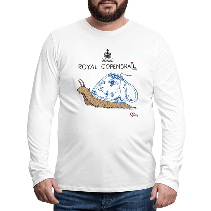 Royal Copensnail - Herre Trøje - Herre premium T-shirt med lange ærmer - grå meleret - Dajlig