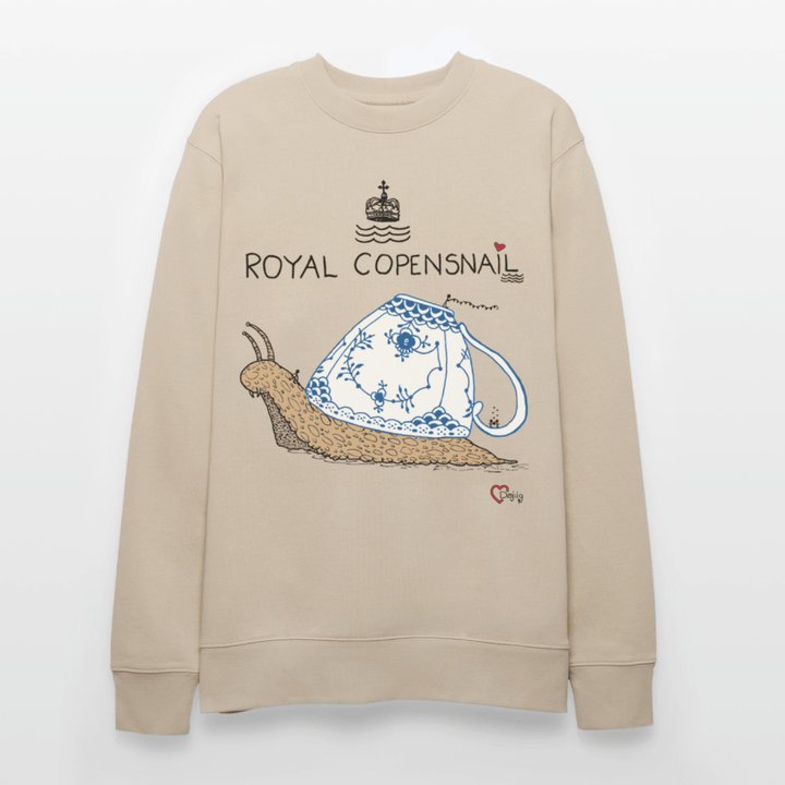 Royal Copensnail - Kraftig Unisex Sweatshirt - Stanley/Stella økologisk unisex - sweatshirt CHANGER - beige - Dajlig.dk