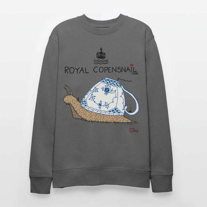 Royal Copensnail - Kraftig Unisex Sweatshirt - Stanley/Stella økologisk unisex - sweatshirt CHANGER - charcoal - Dajlig.dk